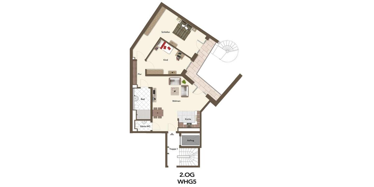 Etagenwohnung Düsseldorf Pempelfort - 3 Zimmer, 112 m&sup2;, 2.017&euro; | Angebot:23227910