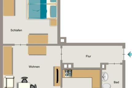 Wohnung Kamp-Lintfort Lintfort - 2.5 Zimmer, 43 m&sup2;, 401&euro; | Angebot:25524167