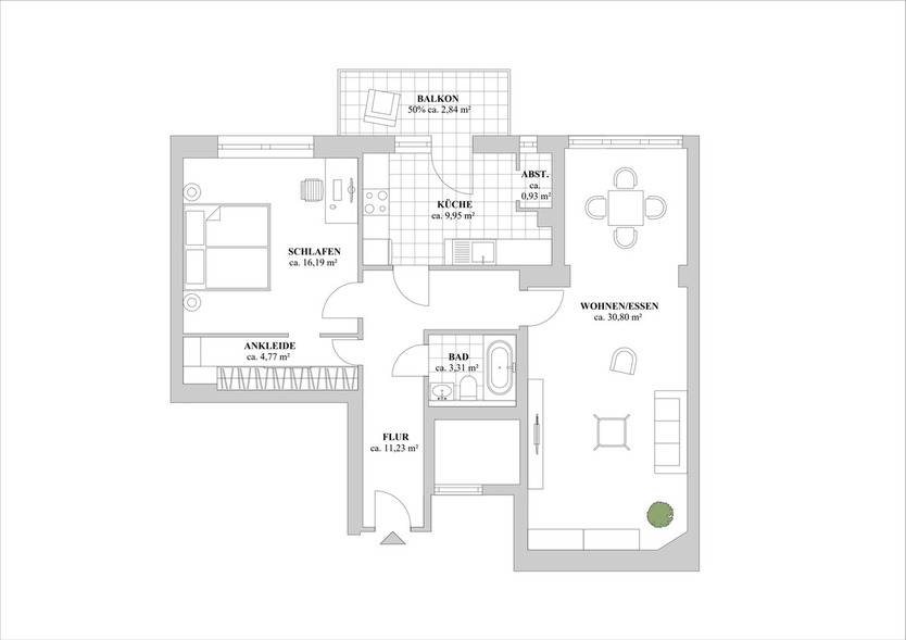 Kernsanierter Wohntraum in Düsseldorfer Altbauklassiker 2 zimmer