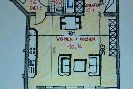 Vorankündigung für eine 56 m² große Wohnung in Mülheim-Saarn 1.5 zimmer