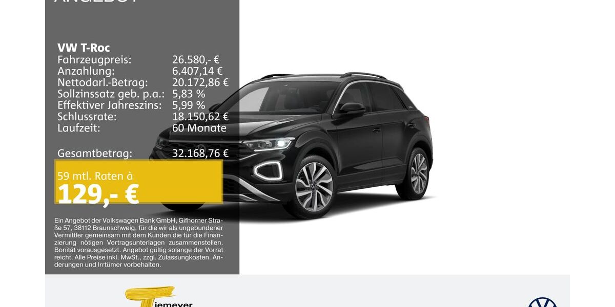 VW T-Roc 29.320 km 26.580 &euro; Oberhausen 46047