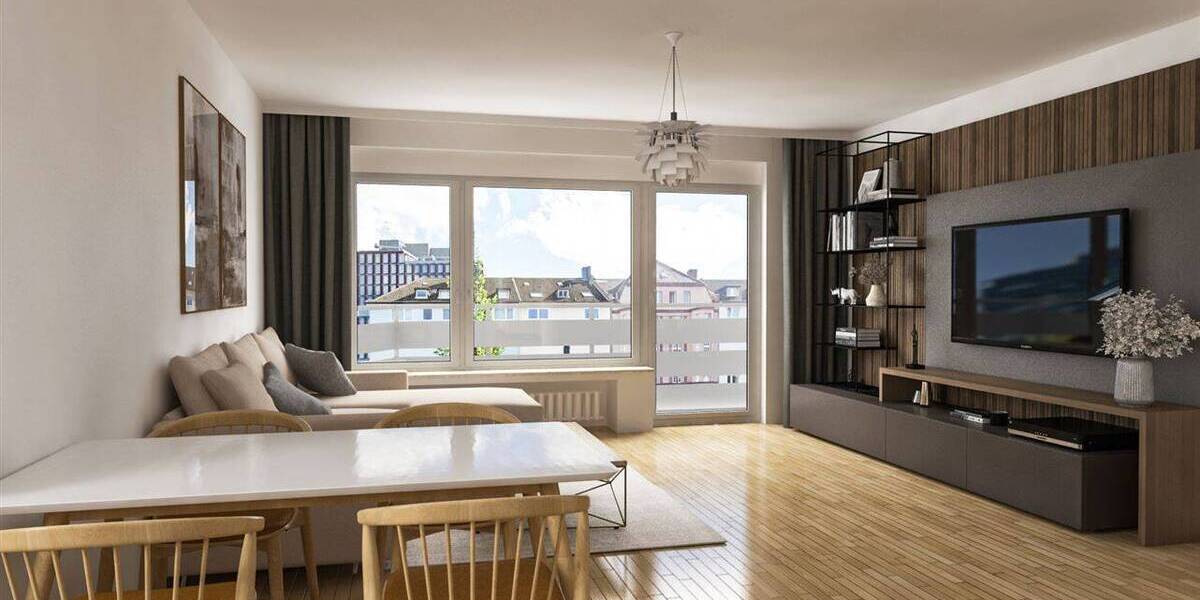 Etagenwohnung Düsseldorf Golzheim - 3 Zimmer, 74 m&sup2;, 1.350&euro; | Angebot:26816884