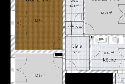 Dinslaken - 3,5-Zimmer Wohnung im 1. OG mit Balkon 3 zimmer
