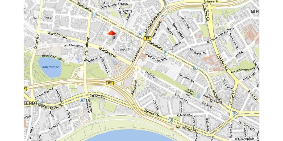 Etagenwohnung Düsseldorf Heerdt - 3 Zimmer, 117 m&sup2;, 890.000&euro; | Angebot:25262091