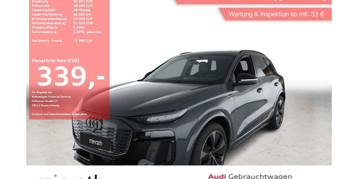 Audi Q6 e-tron 7.322 km 72.980 &euro; Moers-Hülsdonk 47441