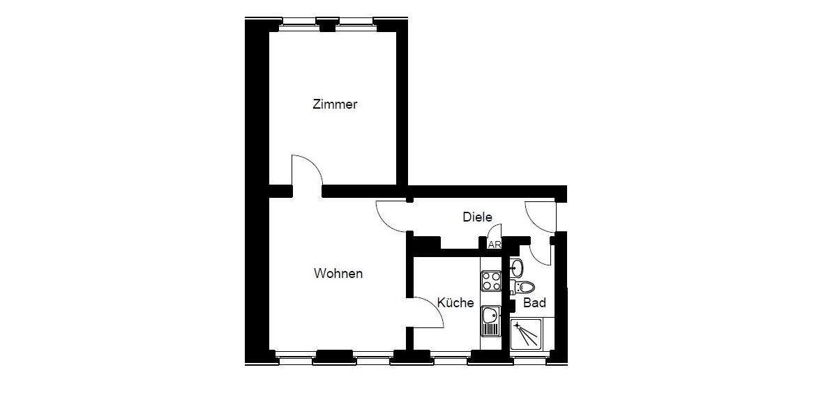 NEU*NEU*NEU!! Frisch RENOVIERTE 2-Zimmer-Wohnung mit neuem Tageslichtbad und Vinyldesign-Boden 2 zimmer