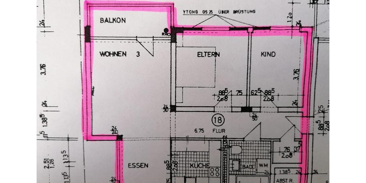 Wohnung 73qm, 3 ZKB, Balkon, Innenstadt nah 3 zimmer