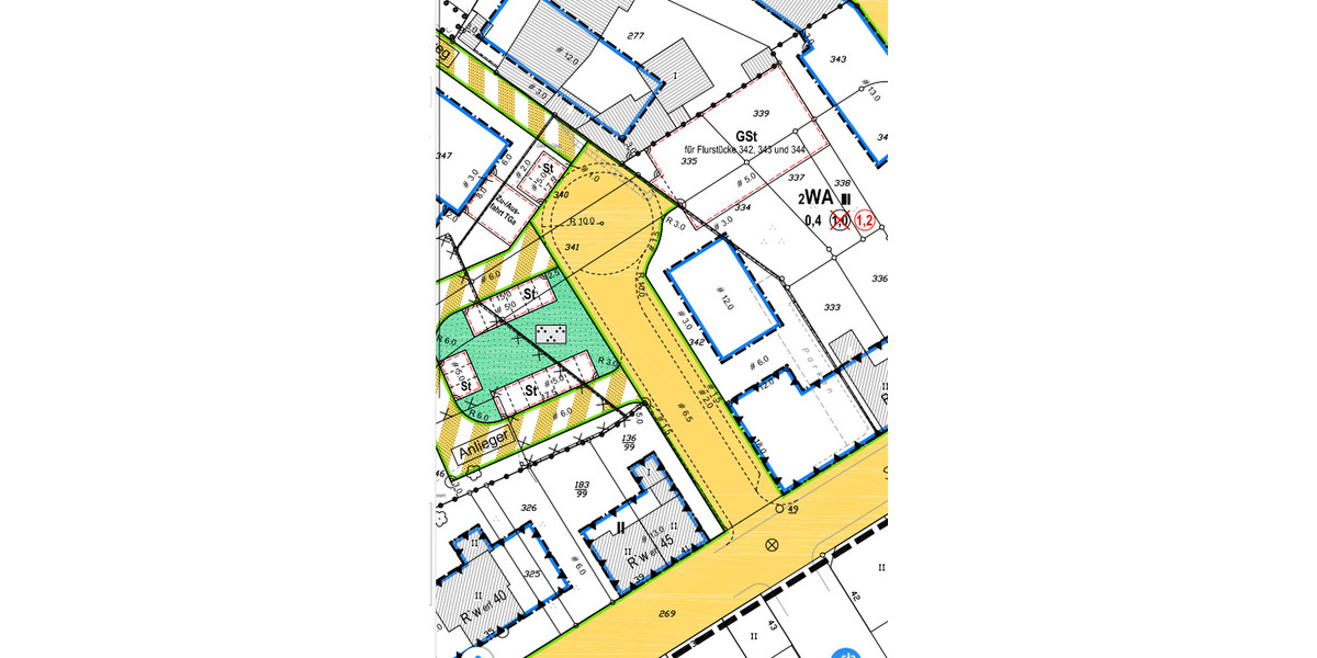Baugrundstück in Velbert mit Vorschlag Projektierung MFH zimmer