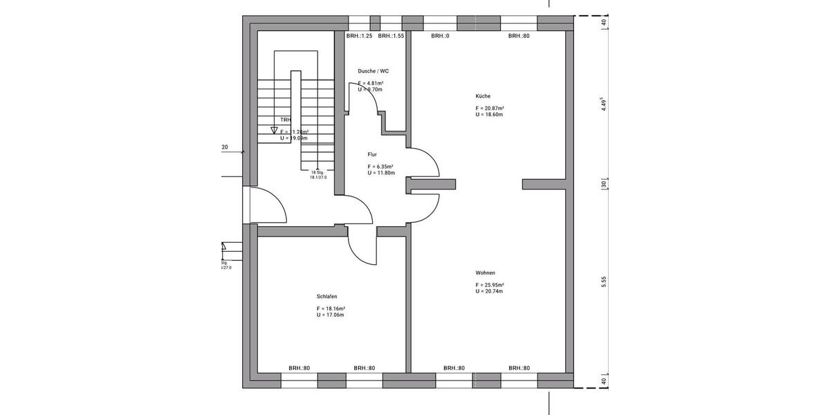 Etagenwohnung Herne Wanne - 2 Zimmer, 78 m&sup2;, 750&euro; | Angebot:26223860