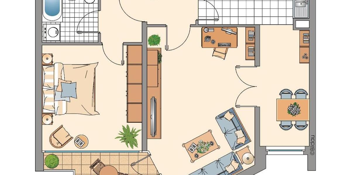 Etagenwohnung Ratingen Tiefenbroich - 2.5 Zimmer, 65 m&sup2;, 709&euro; | Angebot:26478015