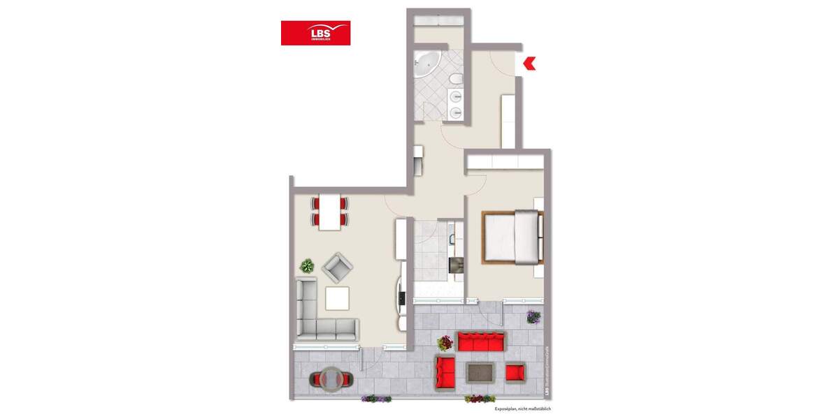 Etagenwohnung Marl Alt-Marl - 2 Zimmer, 66 m&sup2;, 99.000&euro; | Angebot:25846142