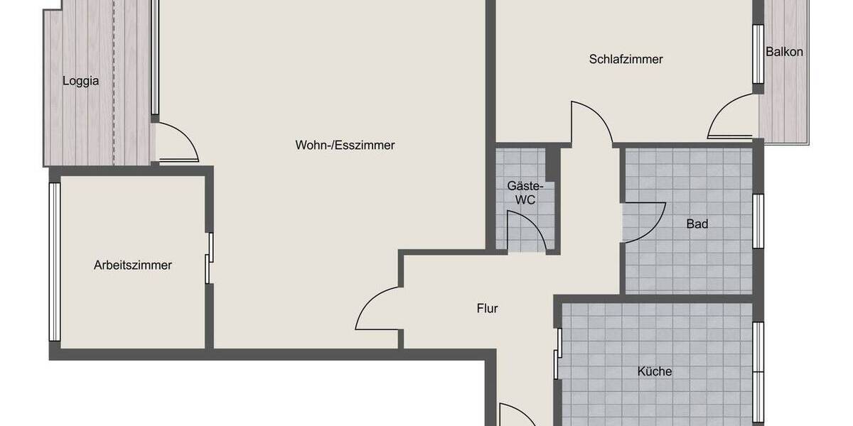 Etagenwohnung Krefeld / Cracau Cracau - 2 Zimmer, 107 m&sup2;, 1.120&euro; | Angebot:26766749