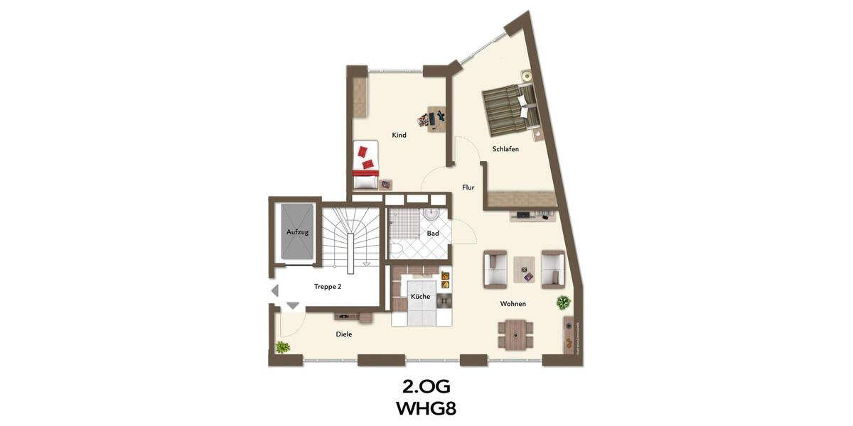 Etagenwohnung Düsseldorf Pempelfort - 3 Zimmer, 88 m&sup2;, 1.679&euro; | Angebot:25584397
