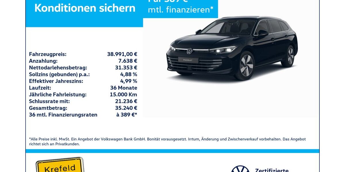 VW Passat 17.602 km 38.662 &euro; Krefeld 47803