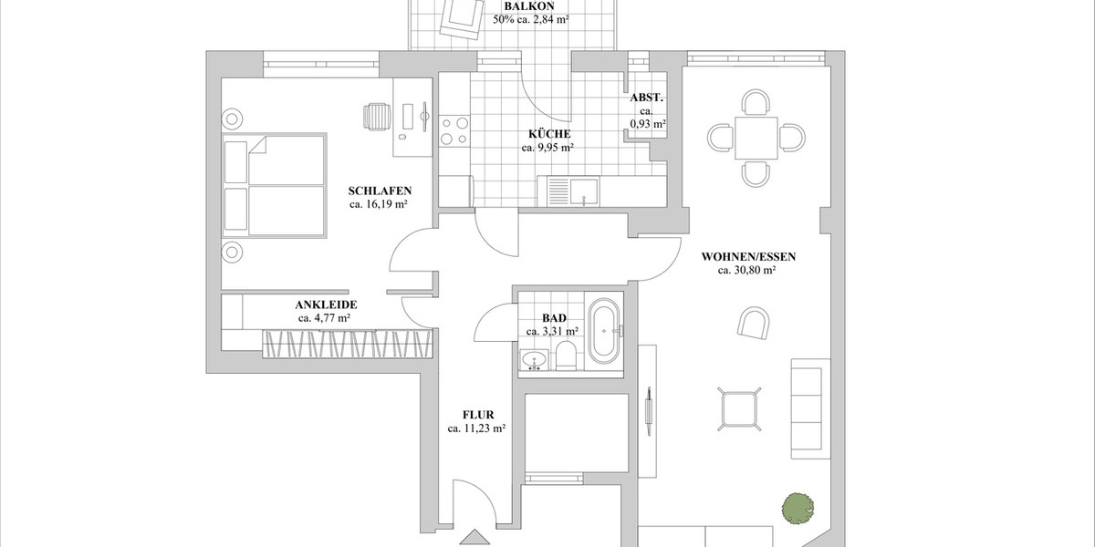 Kernsanierter Wohntraum in Düsseldorfer Altbauklassiker 2 zimmer
