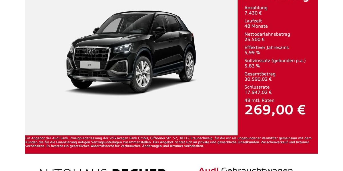 Audi Q2 9.325 km 32.930 &euro; Wesel 46485