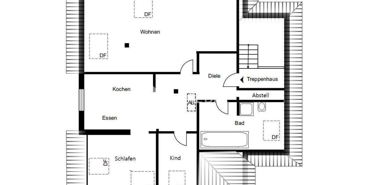 Etagenwohnung Herne (DG) Herne-Süd - 4 Zimmer, 89 m&sup2;, 139.000&euro; | Angebot:25142547