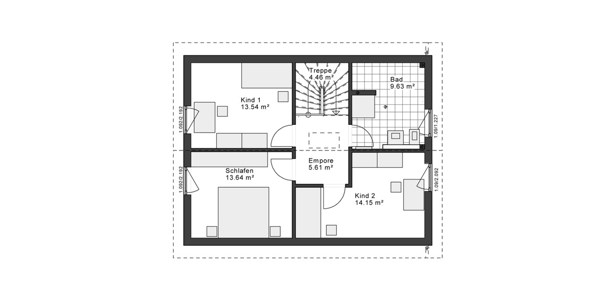 Einfamilienhaus Essen Stadtbezirk IV - 3 Zimmer, 120 m&sup2;, 1.243&euro; | Angebot:26395177