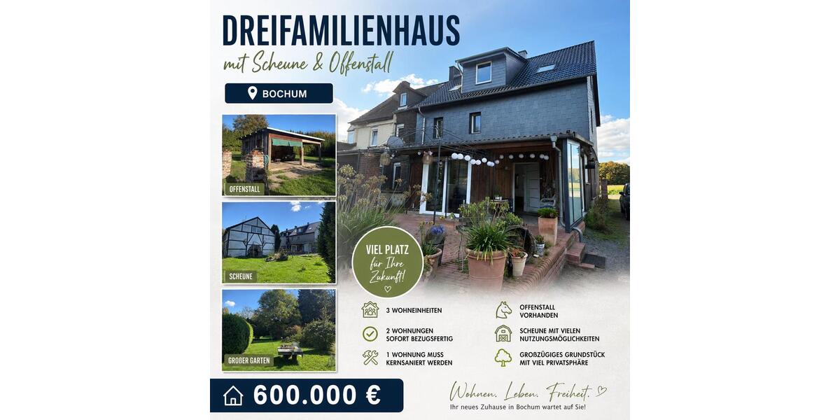 Mehrfamilienhaus, Wohnhaus Bochum Bochum-Nord - 575.000&euro; | Angebot:27254553