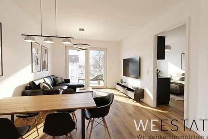 Außergewöhnliche 2-Zimmer-Neubauwohnung mit Balkon und Tageslichtbad 2 zimmer