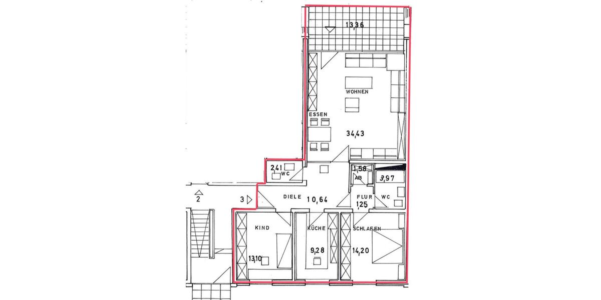 Erdgeschoßwohnung Krefeld Benrad - 3 Zimmer, 98 m&sup2;, 290.000&euro; | Angebot:26902567