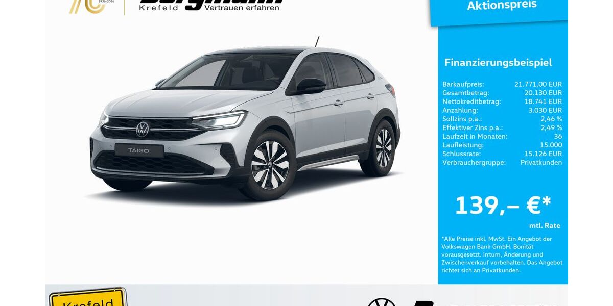 VW Taigo 10.798 km 21.771 &euro; Krefeld 47803