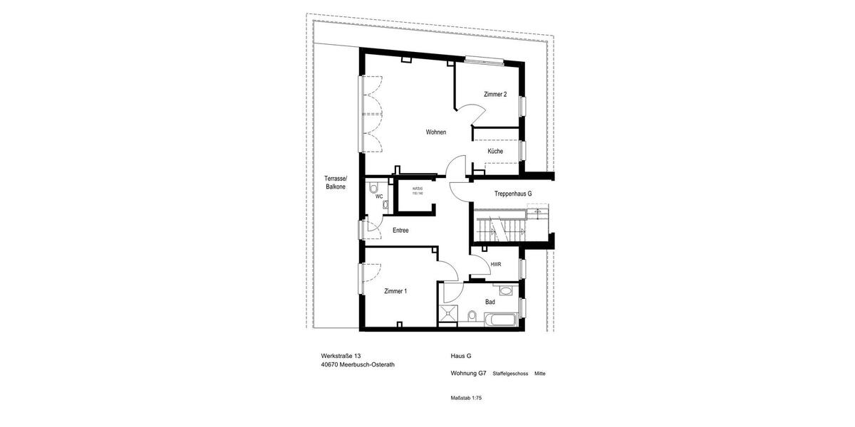 Dachgeschoßwohnung Meerbusch - 3 Zimmer, 111 m&sup2;, 1.589&euro; | Angebot:26261080