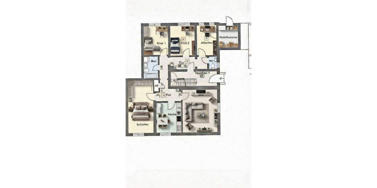 Etagenwohnung Gelsenkirchen Bismarck - 5 Zimmer, 100 m&sup2;, 195.000&euro; | Angebot:25726822