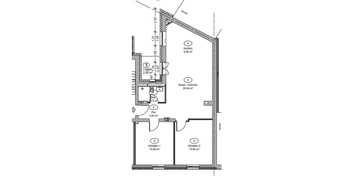Erstbezug Pempelfort! Industrial Style 3-Zi. Whg mit großem Wohn-Essbereich 3 zimmer