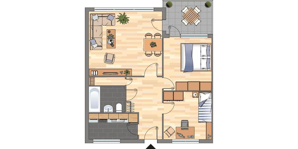 Gemütliche 3-Zimmer-Etagenwohnung in Krefeld – 66,76 m² 3 zimmer