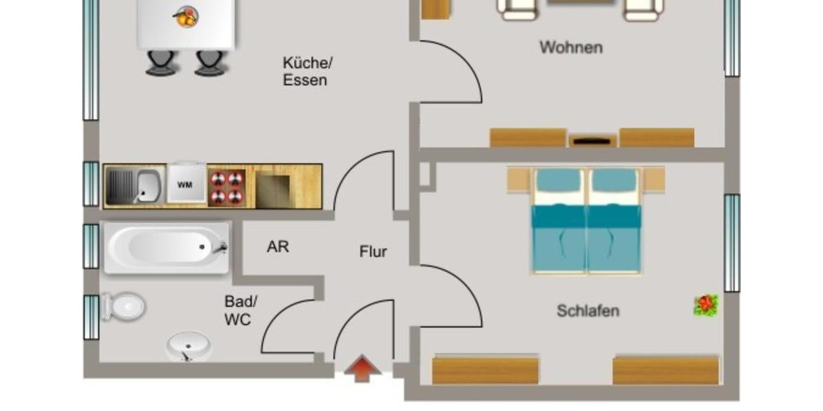 Erdgeschoßwohnung Dinslaken Lohberg - 2.5 Zimmer, 49 m&sup2;, 317&euro; | Angebot:26170258
