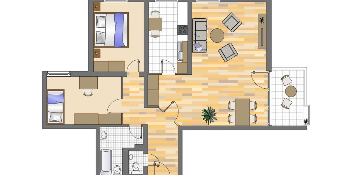 Etagenwohnung Gladbeck Alt-Rentfort - 3.5 Zimmer, 86 m&sup2;, 649&euro; | Angebot:25150681