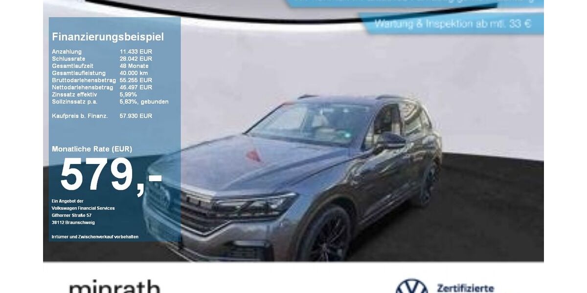 VW Touareg 97.475 km 56.360 &euro; Moers 47441