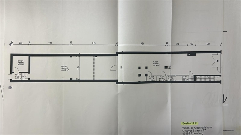 Gewerbeobjekt Rheinberg - 3 Zimmer, 1.500&euro; | Angebot:25692677