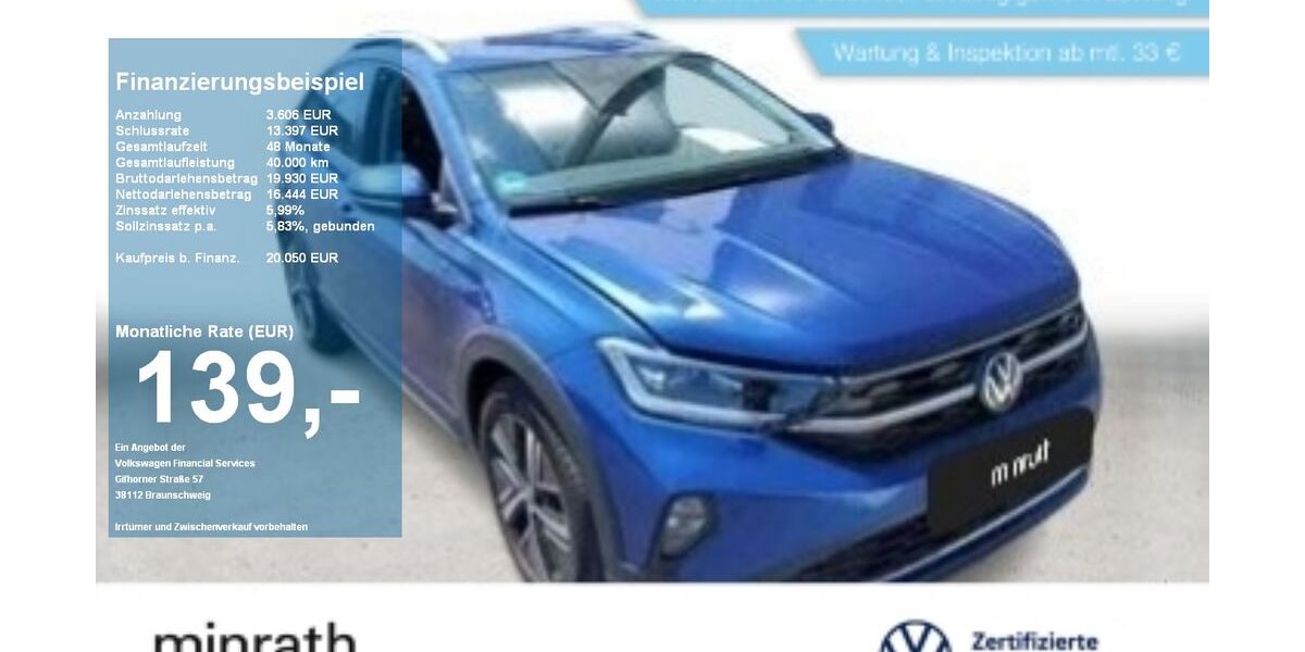 VW Taigo 21.704 km 20.050 &euro; Duisburg-Rheinhausen 47226