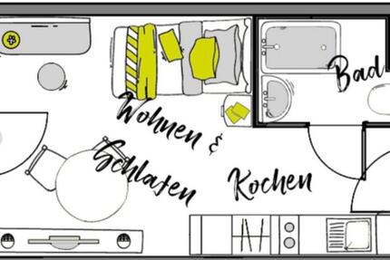 Wohnung Essen Stadtkern - 1 Zimmer, 19 m&sup2;, 445&euro; | Angebot:25433407
