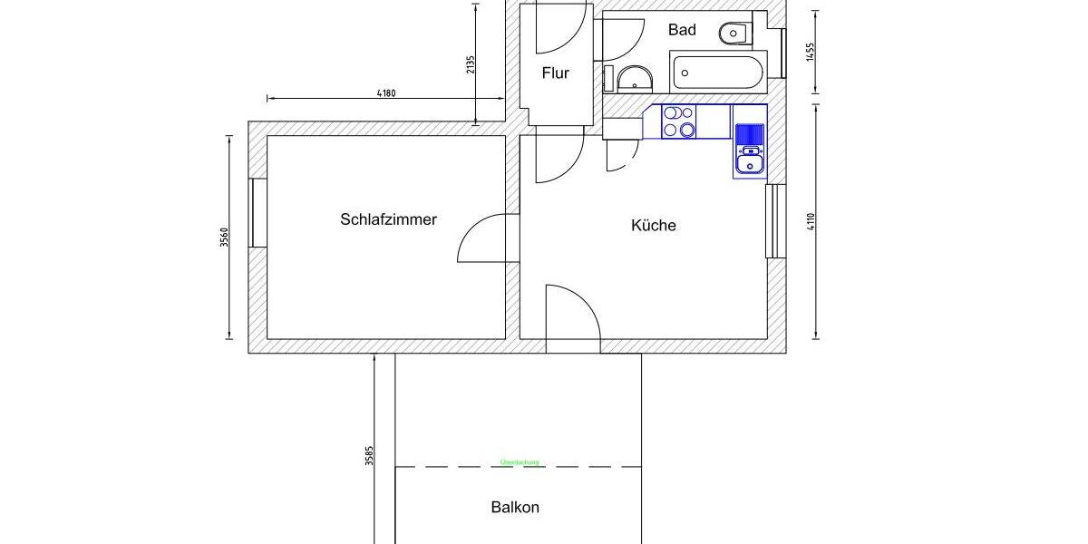 Etagenwohnung Herne Sodingen - 2 Zimmer, 45 m&sup2;, 330&euro; | Angebot:26409241