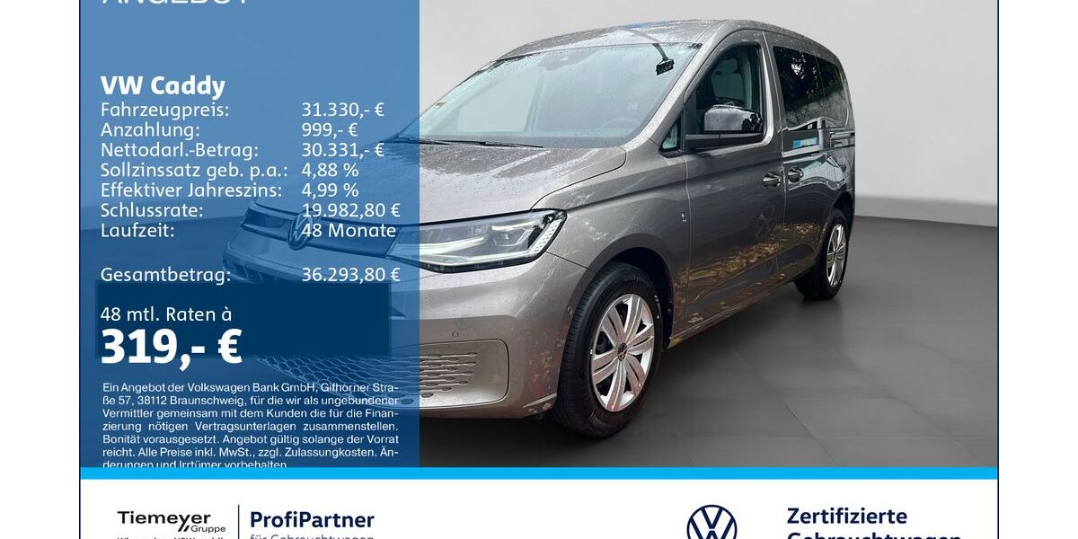 VW Caddy 11.323 km 31.330 &euro; Recklinghausen 45663