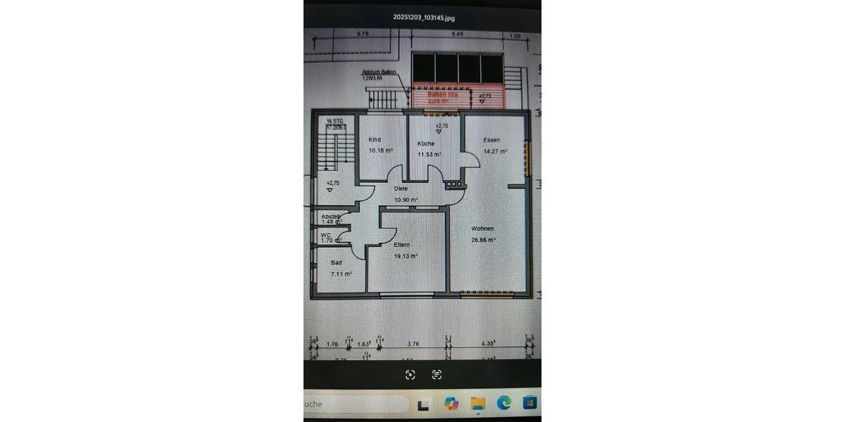 Wohnung im OG 3 zimmer