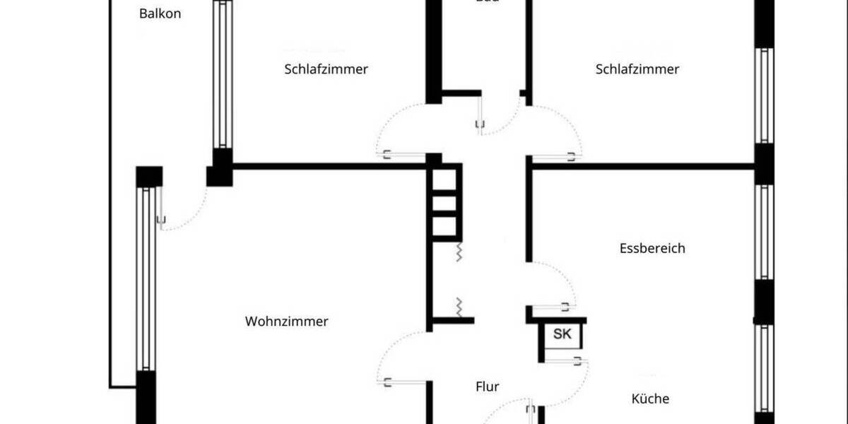 Etagenwohnung Düsseldorf Oberkassel - 3 Zimmer, 82 m&sup2;, 499.000&euro; | Angebot:26917195