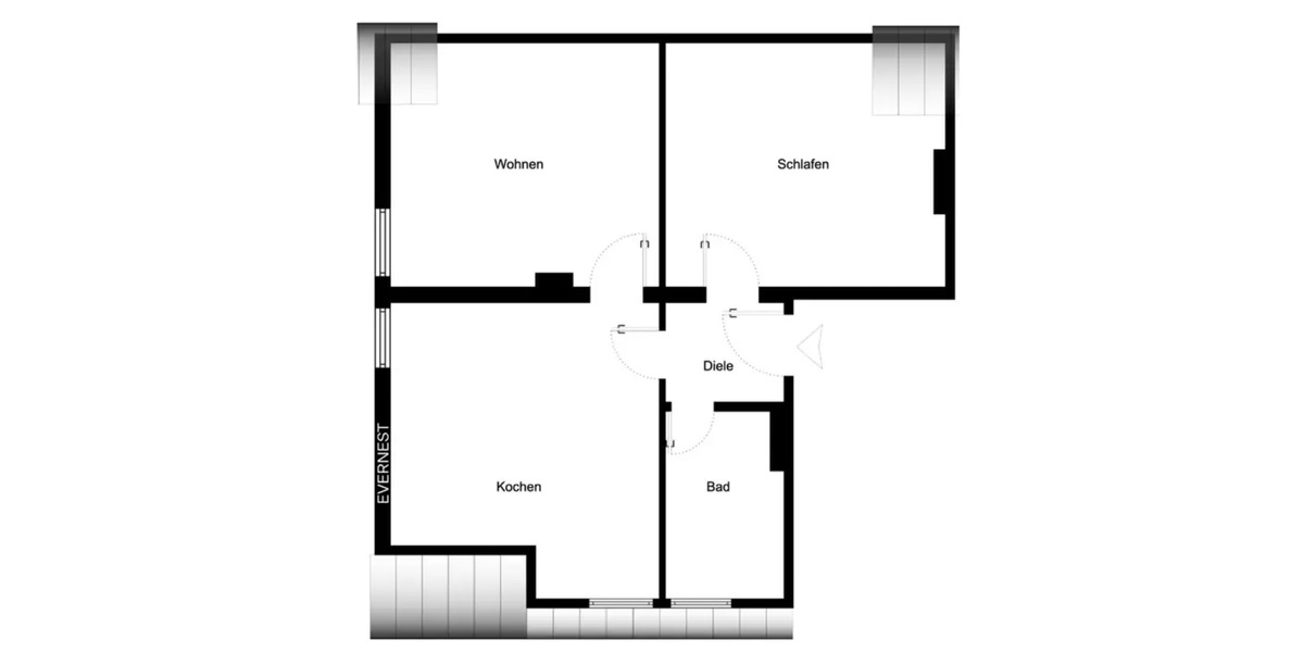 Dachgeschoßwohnung Ratingen Hösel - 2 Zimmer, 48 m&sup2;, 720&euro; | Angebot:25079988