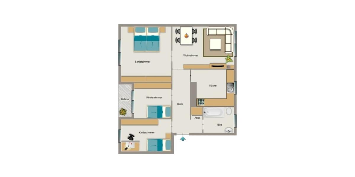 Demnächst frei! 4-Zimmer-Wohnung in Oberhausen Marienkirche 4.5 zimmer