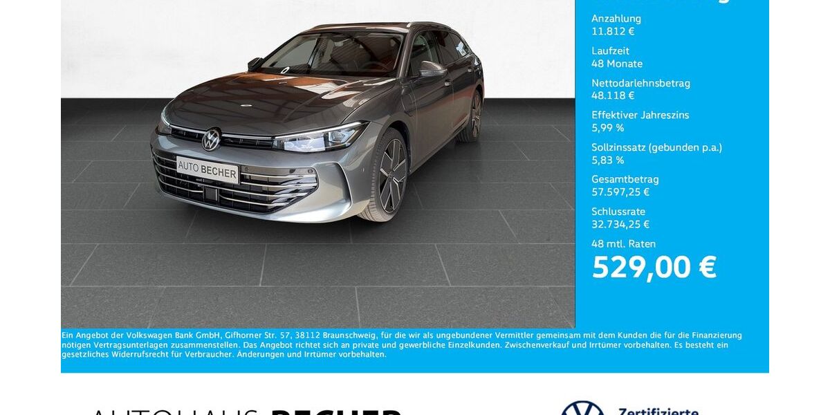 VW Passat Variant 2.000 km 59.930 &euro; Wesel 46485