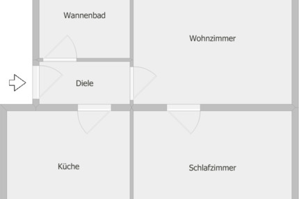 ~ Tolle Etagenwohnung + renoviert + ruhige Lage nah am Kanal ~ 2 zimmer