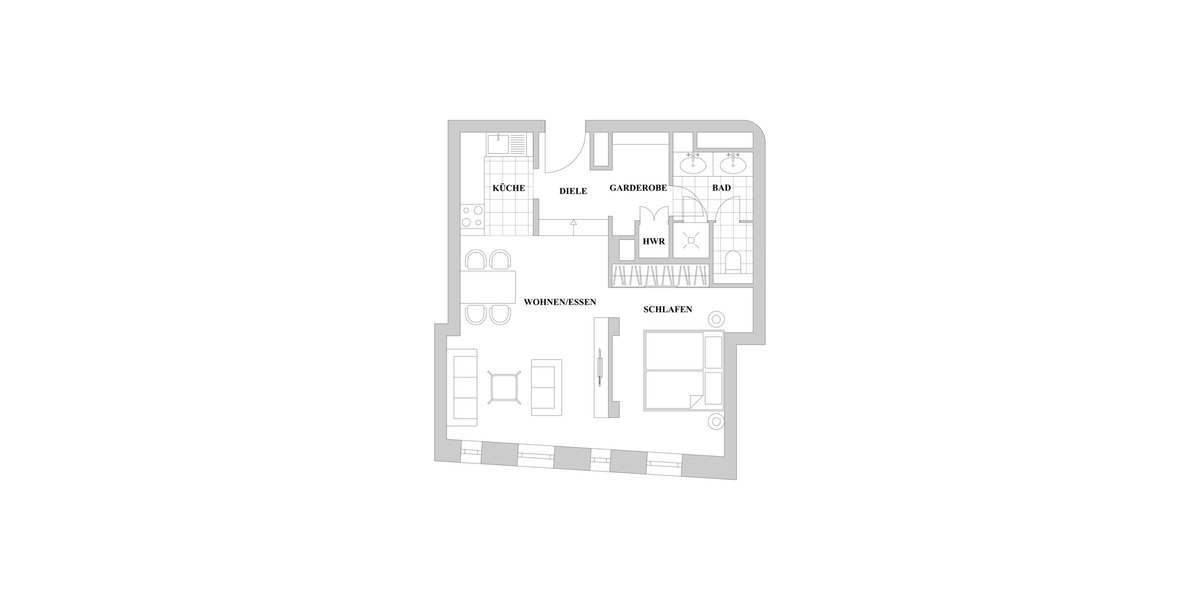 Etagenwohnung Düsseldorf Altstadt - 2 Zimmer, 55 m&sup2;, 1.750&euro; | Angebot:26244901
