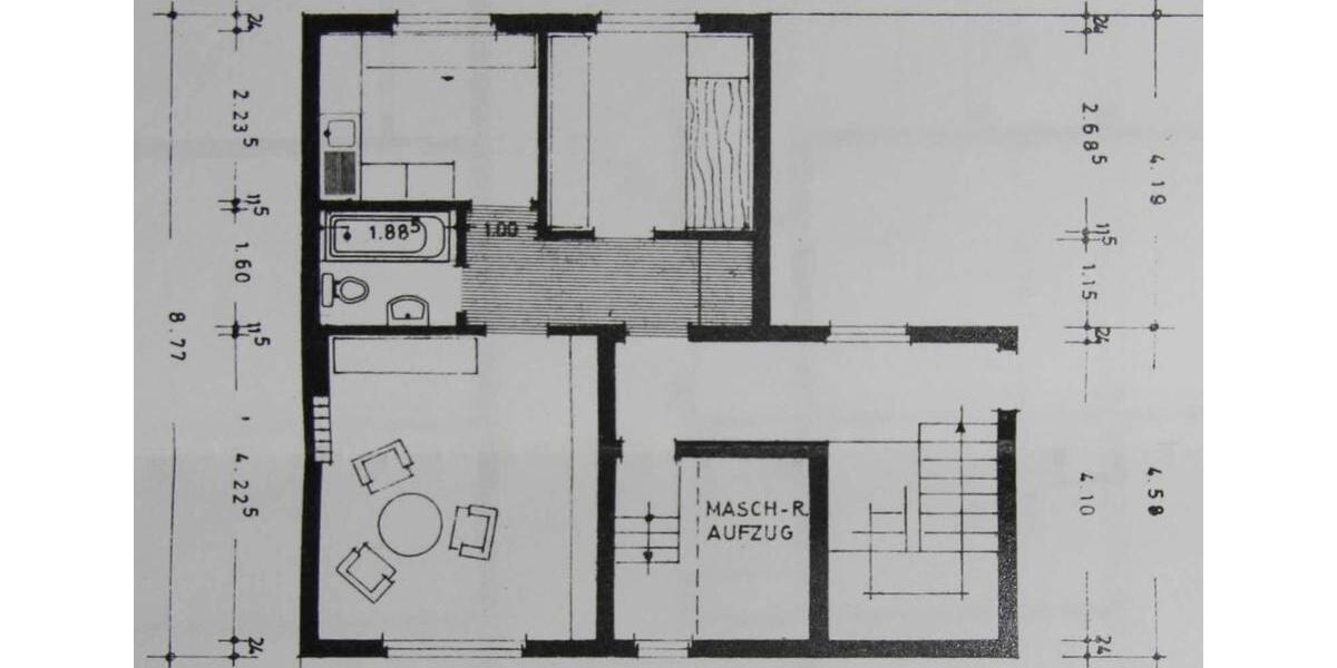 Dachgeschoßwohnung Oberhausen - 2 Zimmer, 36 m&sup2;, 380&euro; | Angebot:26227256