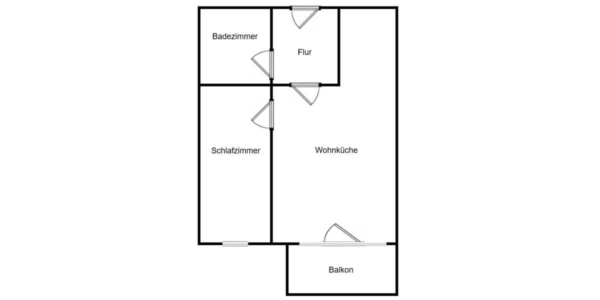 Etagenwohnung Voerde (Niederrhein) - 2 Zimmer, 45 m&sup2;, 152.000&euro; | Angebot:24787290