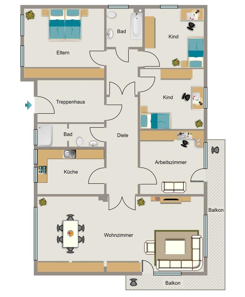 Wenn es einmal zu eng wird, haben wir die passende Wohnung. zimmer