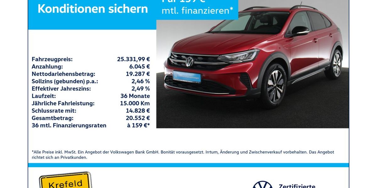 VW Taigo 4.219 km 25.332 &euro; Krefeld 47803