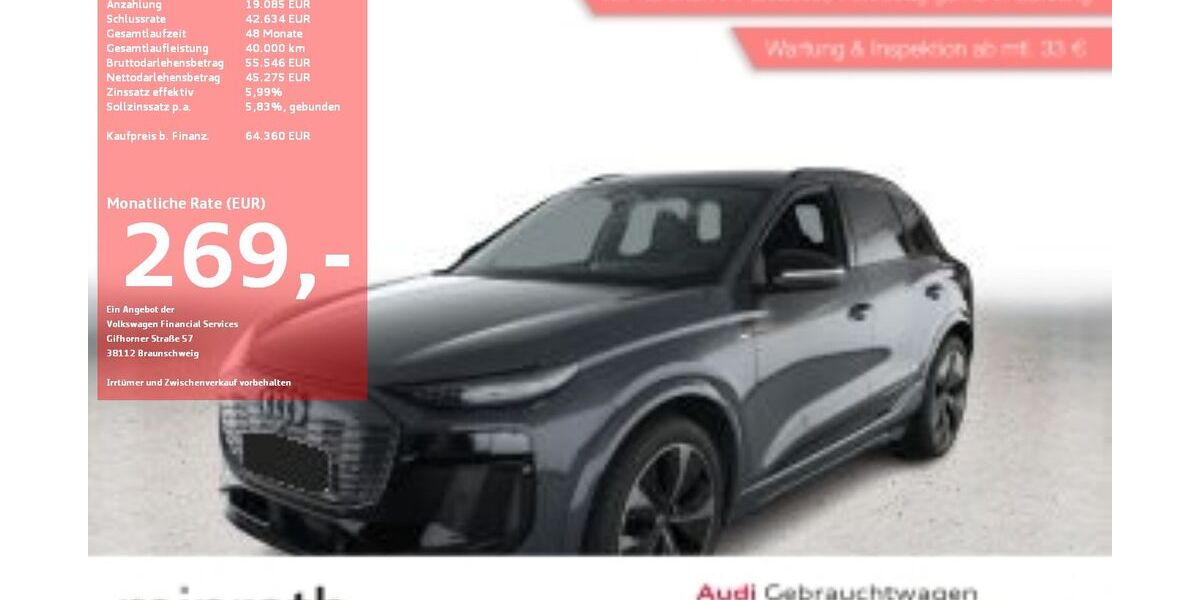 Audi Q6 e-tron 9.458 km 63.360 &euro; Moers-Hülsdonk 47441